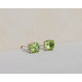 Aretes de Peridoto redondos (Entrega inmediata)